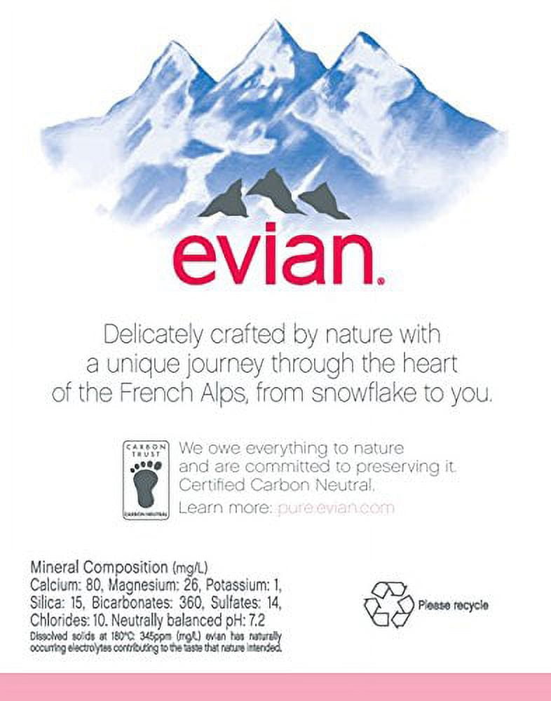 evian Natural Spring Water 330 mL/11.2 Fl Oz (Pack of 24) Mini-Bottles, Naturally Filtered Spring Water Small Water Bottles