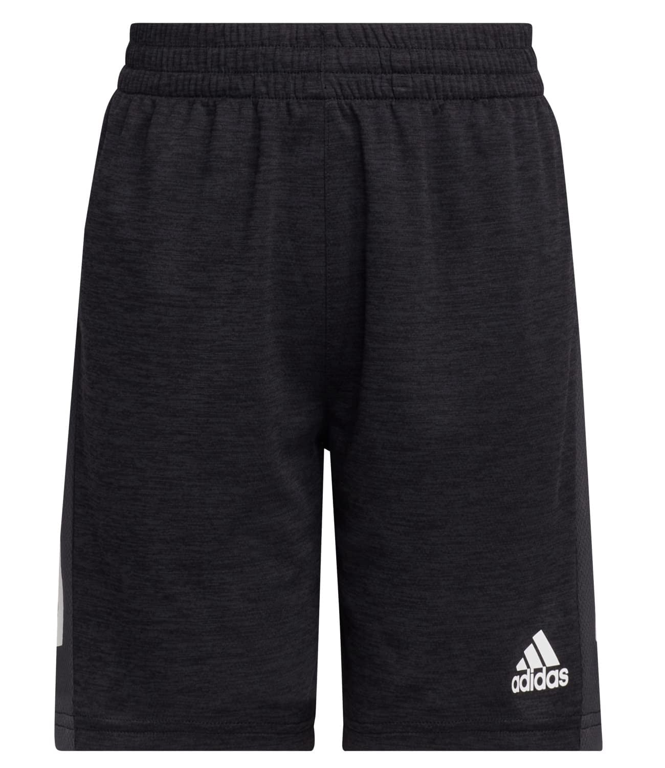 adidas Boys' Active Sports Athletic Shorts (Medium, Black Heather D2M