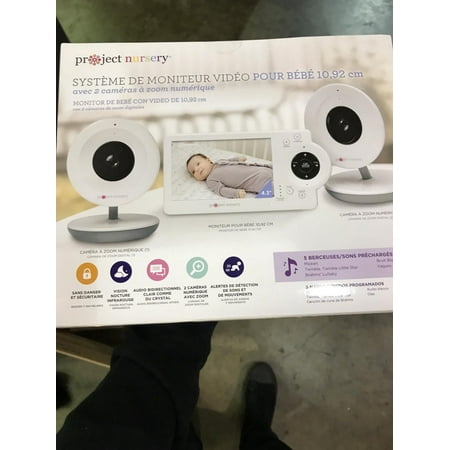 Project Nursery - Video Baby Monitor with (2) Cameras and 4.3" Screen - White