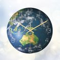 thumbnail image 4 of EeaseMX Reloj de pared luminoso con forma de área de Oceanía, funciona con pilas, brilla en la oscuridad, ideal para la escuela, la oficina y la cocina, sin pilas, talla M, 4 of 7