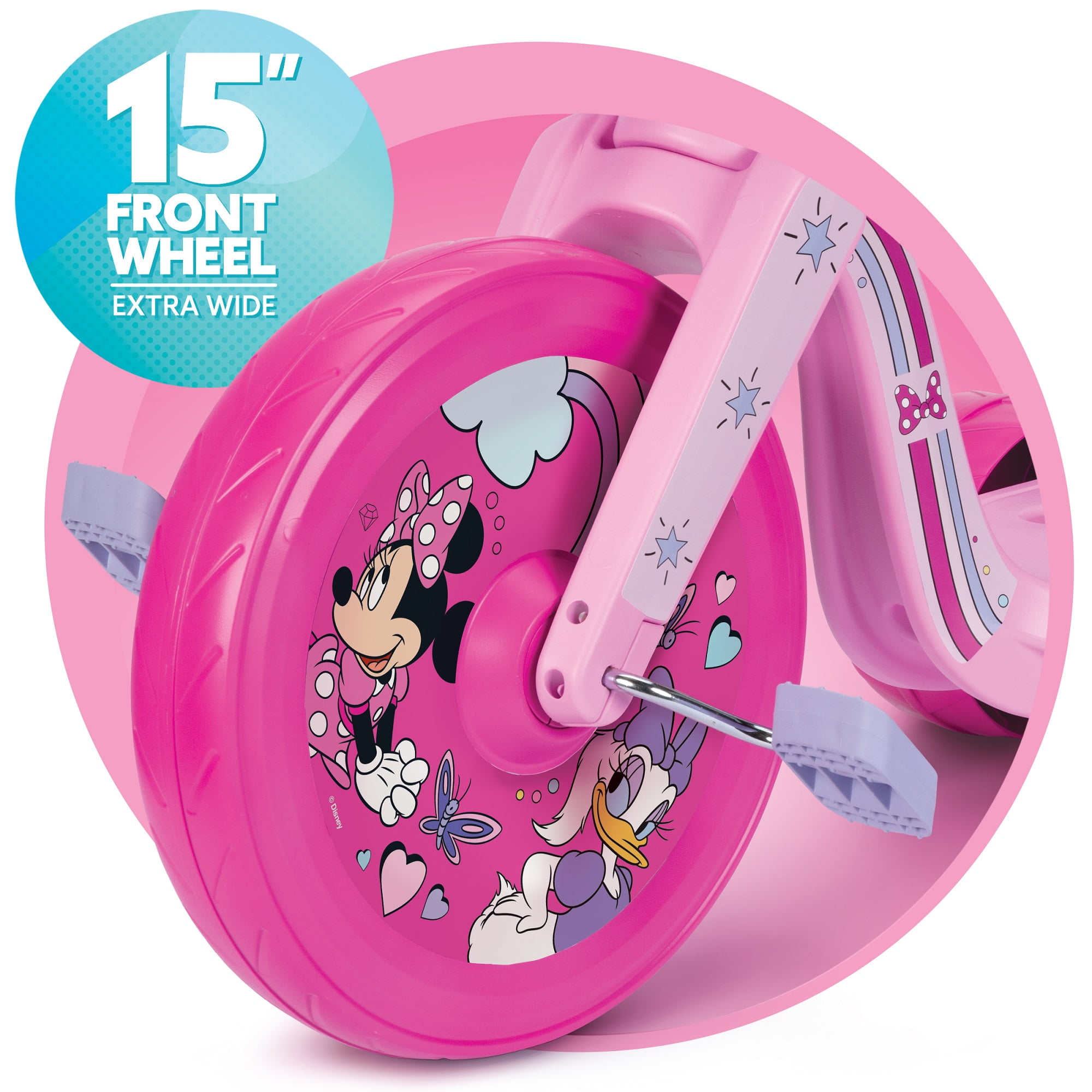 Fly Wheels Minnie Mouse Tricycle with 15 inch Front Wheel with Light Child Age 3 to 7 Years