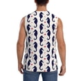 thumbnail image 4 of Pofeuu Seahorses and Hearts Print Men's Muscle T-Shirt, Sleeveless, Muscle Tank, Classic Muscle Tee Top For Men Casual Sleeveless Muscle T-Shirt Trendy Clothes-XX-Large, 4 of 7