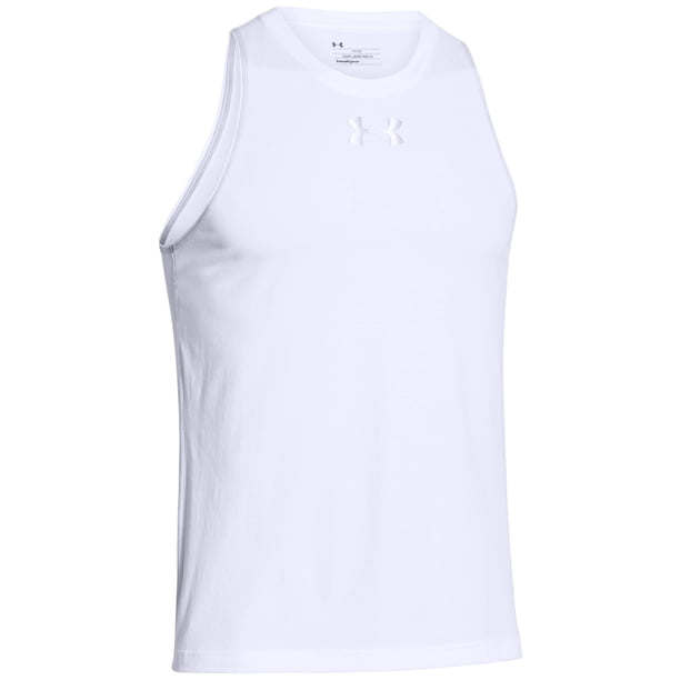 Under Armour - Camiseta de tirantes para hombre, color blanco, pequeño Under Armour Camiseta sin mangas