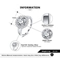 thumbnail image 6 of Halo Engagement Ring for Women Cz Statement Ring Sterling Silver Ginger Lyne Collection, 6 of 6