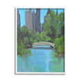 thumbnail image 4 of Stupell Industries Urban City Park Town Bridge Over Lake Painting White Framed Art Print Wall Art, Design by Allayn Stevens, 4 of 5