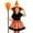 Saffron, variant on 3 Pcs Halloween Witch Costume Set with Pumpkin Printed Tutu Skirt Pointed Hat and Broom, Classic Spooky Dress Up Outfit, Holiday Cosplay Role Play Party Decor Accessories