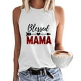 thumbnail image 2 of Mchoice Women's Tank Tops Blessed Mama Funny Graphic Tee Workout Tank Top Loose Summer Casual Sleeveless Tops Muscle Shirt, 2 of 5