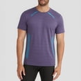 thumbnail image 2 of Men's Cooling Running Shirts Anti Odor Moisture Wicking Breathable Workout Athletic Short Sleeve Lightweight Gym Tee Big and Tall Size XL-5XL Purple, 2 of 5