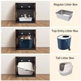 thumbnail image 4 of unipaws Tall Cat Litter Box Enclosure with Shelves, Hidden Litter Box Cover for Tall or Top Entry Litter Box, 4 of 7