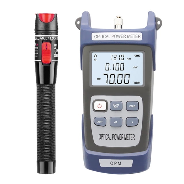 Amdohai Portable Lightweight Optical Power Meter Visual Fault Locator Set High Accurancy Network Tester Kit Digital