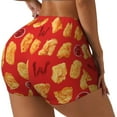 thumbnail image 2 of Chicken Nuggets Food Pattern Workout Shorts For Women Scrunch Butt Lifting Yoga Gym Seamless Booty Biker Shorts Small, 2 of 9