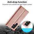 thumbnail image 6 of Allytech PU Leather Slim Wallet Case for Samsung Galaxy S24 Ultra, Kickstand Magnetic Closure Cover with Card Slots & Cash Pocket, Full Body Protection Soft TPU Shockproof Case for Women Men, Rosegold, 6 of 10