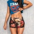 thumbnail image 3 of Logiee Vintage Red Flower Chihuahua Print Women's Biker Shorts,Workout Gym Shorts,Scrunch Shorts,Tummy Control Hidden Scrunch Running Yoga Shorts-XX-Large, 3 of 8