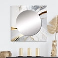 thumbnail image 1 of Designart "Grey-Toned Geode Waves IV" Abstract Square Mirror For Wall Decor - Large Grey Square Printed Wall Mirror Art - Square Modern Mirror - Wall Mounted Square Large Mirror, 1 of 5