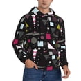 thumbnail image 2 of Naloa Colorful Geometry Men's Casual Hooded Collar Drawstring Hoodies Pullover Sweatshirts Casual Long Sleeve Shirts-Medium, 2 of 7