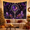 thumbnail image 3 of Around Ornate Hand With Mirror, Mystical Fantasy for Space Lovers, Galaxy Room Decor Statement Accent, Halloween Gift, Tapestry Wall Hanging for Bedroom and Dorm, 3 of 7
