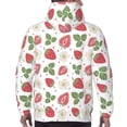 thumbnail image 7 of Uemuo Strawberry Pattern Men's Hoodie - Casual Pullover Hoodie with Kangaroo Pocket, Stylish Hooded Sweatshirt for Everyday Wear-4X-Large, 7 of 7