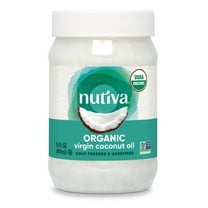 Nutiva Organic, Cold-Pressed, Unrefined, Virgin Coconut Oil from Fresh, non-GMO, Sustainably Farmed Coconuts, 15 Fluid Ounces
