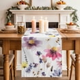 thumbnail image 3 of Country Wild Flower Watercolor Table Runner 36 Inches Long,Kitchen Dining Tablerunners Ombre Floral Herb on White Linen Table Runners Dresser Scarves for Home Dinner Wedding Holiday Party Decor, 3 of 9