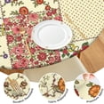 thumbnail image 4 of Pioneer Flower Floral Print Pattern Round Fitted Tablecloth with Elastic Edge,Dining Table Cover Waterproof,Outdoor Round Tablecloth for Camping,Dining,Indoor and Outdoor, 4 of 7