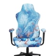 thumbnail image 3 of Whosucclay Blue Marble Butterfly Print Gaming Chair Cover with Armrest Covers 4 Pcs Stretch Racing Computer Chair Slipcover Set Rotating Desk Chairs Protector Cover for Pets, 3 of 8