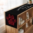 thumbnail image 6 of Table Runners 70 Inches Long Dress Scarves, Buffalo Plaid Paw Farmhouse Coffee/Dining/Kitchen Table Decor, Holiday Table Runner, Cute Cats Pets Pawprints Black 13x70 Inch, 6 of 9