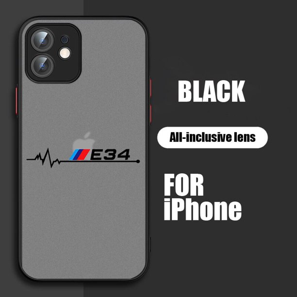 Funda de teléfono de lujo para BMW, carcasa translúcida esmerilada para Apple iPhone 14, 13, 12, 11, XS, Mini Pro Max, 8, 7, 6S, 6, XR, X Plus Fivean unisex