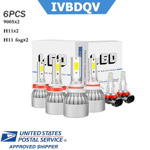 For Nissan Maxima 2009-2014 - 6*LED Headlight Hi/Lo Fog Light Bulbs Combo Kit US