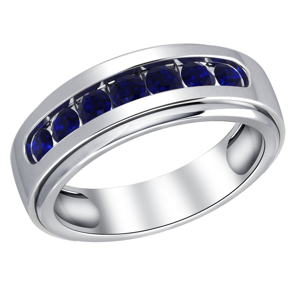 Glow in the Dark Blue Acier inoxydable Comfort Fit Wedding Band Ring Ginger Lyne