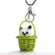 thumbnail image 4 of Precioso llavero con colgante de gato de peluche, bonito anillo de metal, bolsa, adorno para coche (caqui), 4 of 6