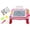 Pink, variant on 2 in 1 Building Block Drawing Board Table, Puzzle & Magnetic Writing Board for Kids, Children DIY Doodle Toy, Orange