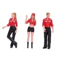 thumbnail image 3 of 3 Piezas Figuras de Personas Miniatura Resina Escala 1/64 Accesorio Realista para Escenario de Diorama Adecuado para Decoración de Mesa Modelismo Ferroviario Jardín de Hadas Conjunto de Rojo, 3 of 9
