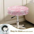 thumbnail image 4 of ZIATUBLE Pink Marble Print Bar Stool Chair Cover Padded Dustproof Seat Cover for Vanity Chair 12-14 Inch with Elastic Bottom Circle Chair Seat Covers Set of 2 for Party Club Home Bar, 4 of 6