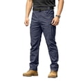 thumbnail image 2 of Dwelliawo Work Pants for Men Stretch Tactical Hiking Cargo Pant with Multi Pockets Casual Waterproof Navy 2xL, 2 of 5