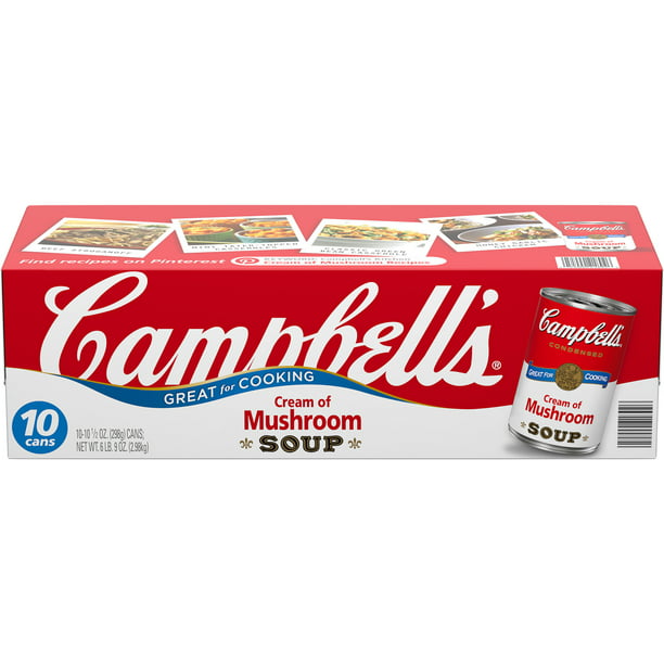 Campbell's Condensed Cream of Mushroom Soup, 10.5 oz. Cans (Pack of 10 ...