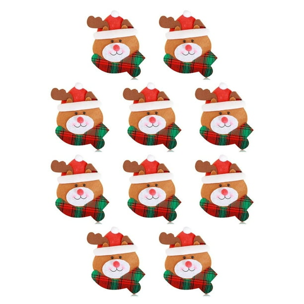 Injueey Mini soporte decorativo para vajilla de Navidad, cubierta para tenedor y cuchara, bolsa de cocina, sombrero de caramelo, calcetín, No.03 10piezas Injueey CBP183429