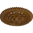 thumbnail image 3 of Ekena Millwork 21 5/8"OD x 2 1/2"P York Ceiling Medallion (Fits Canopies up to 3 5/8"), Hand-Painted Smokey Topaz, 3 of 6