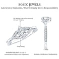 thumbnail image 5 of Rosec Jewels Certified Lab Grown Diamond 5x7mm Pear Engagement Ring - EF-VS Quality - Ready To Gift, 18K White Gold, US 3.00, 5 of 8