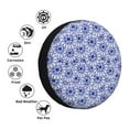thumbnail image 4 of Naloa Blue And White Flowers PVC Leather Spare Tire Wheel Cover Spare Tire Cover, for Car Truck SUV Camper Trailer Universal Fit(14-17in)-14 inch, 4 of 6