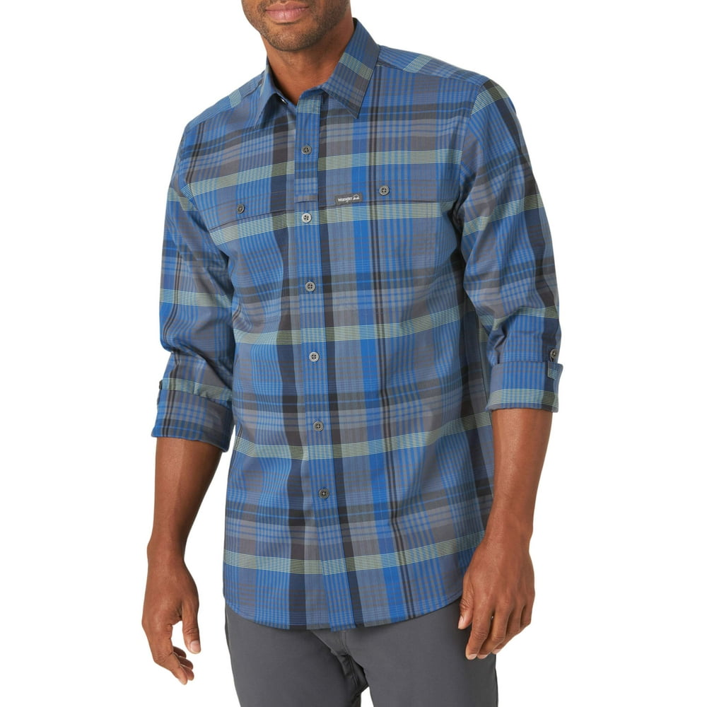 Wrangler - Wrangler Men's Long Sleeve Outdoor Shirt - Walmart.com ...