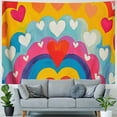 thumbnail image 4 of Shiartex Boho Rainbow Tapestry, Retro Bohemian Rainbow Tapestry for Classroom Kids Girls Teen, Bright Pastel Tapestry Aesthetic Modern Mid Century Abstract Tapestry Wall Hanging Nursery, 4 of 6