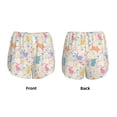 thumbnail image 5 of Lsque Flower Color Rabbit Printed Women's Running Shorts with Liner Pockets,Elastic Quick Dry Workout Athletic Gym Yoga Shorts,Womens High Waist Shorts-Medium, 5 of 9