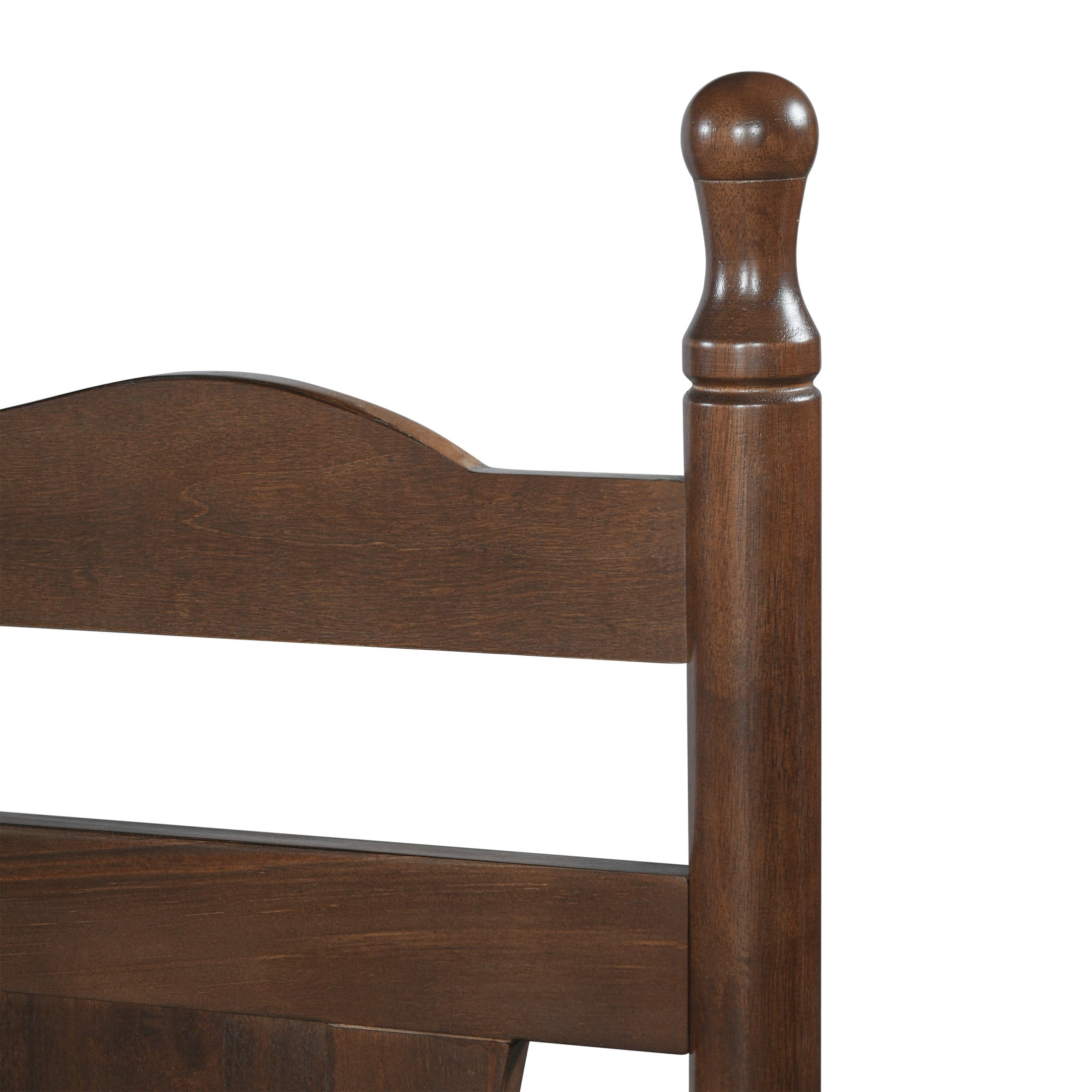 Christopher Knight Home Vintage King Solid Wood Platform Bed Frame, Curved Headboard, Dark Brown
