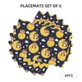 thumbnail image 2 of Placemats Set Of 4 / 6, Moon Bear Placemats For Dining Table Indoor/Outdoors Heat Resistant Washable Placemats 18" X 12", 2 of 8
