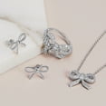 thumbnail image 5 of Bling Jewelry Womens Dainty Ribbon Bow Stud Earrings Rose Gold Plated .925 Sterling Silver, 5 of 6