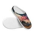 thumbnail image 3 of KLL Abstract Peacock Painting Pattern Adult Unisex Cozy Slippers,Fuzzy Slip-on Slippers TPR Sole Slippers Comfort Plush Home Footwear for Indoor & Outdoor-39/40, 3 of 7