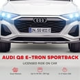 thumbnail image 4 of Qaba 12V Audi Q8 Licensed Electric RC Car for Kids, Toddler Ride on Toys Gift, White, 4 of 10
