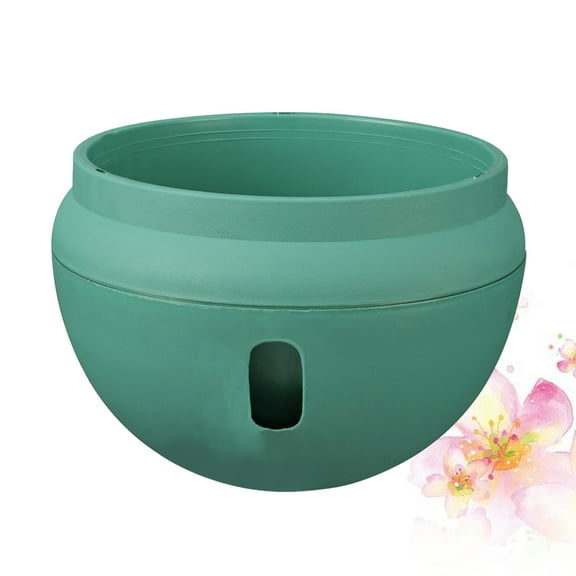 Masteelf  Flower Hanging Basket Self Watering Planters Round Pot Green