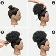 thumbnail image 5 of YSGFHGJW Human Hair Wig,Hair Accessories Elastic Drawstring Loose Curly Bun Hair Extensions Headpieces Women's Synthetic Hair Bun Full Head Short Curly Ponytail,Black, 5 of 7