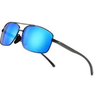 XIBUFE Ultra Lightweight Rectangular Polarized Sunglasses Men Uv400 Protection Men Sunglasses Polarized Ultralight